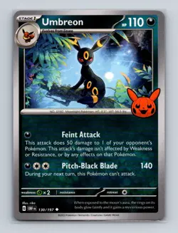 Umbreon 130 2024 Pokemon Trick or Trade Pumpkin Stamped Card NM+ (b) - Image 1