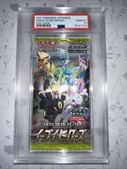 2021 Pokemon Japanese SWSH Eevee Heroes Booster Pack PSA 10 GEM Mint Sealed - Image 1