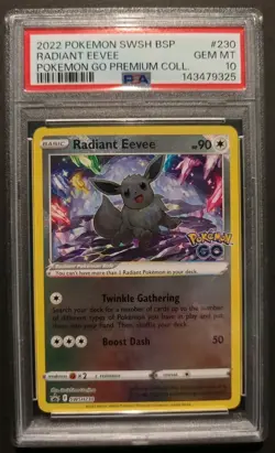 2022 Pokemon Radiant Eevee SWSH #230 Premium Collection Holo PSA 10 - Image 1