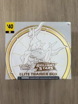 Pokemon TCG Sword & Shield Brilliant Stars Elite Trainer Box Sealed DG Sticker 820650850127 - Image 1