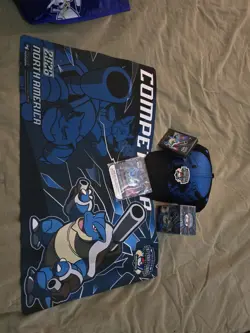 Pokemon Mega Blastoise NAIC 2026 Competitor Kit Playmat Deck Box Sleeves Hat - Image 1