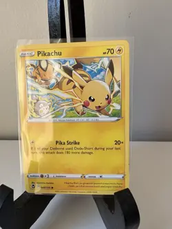 2022 Pokemon SILVER TEMPEST PIKACHU 49/195! NM - Image 1