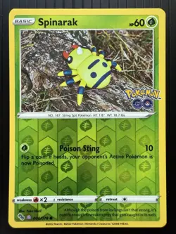 Pokemon GO Spinarak Peelable Ditto 006/078 Reverse Holo (LP) - Image 1
