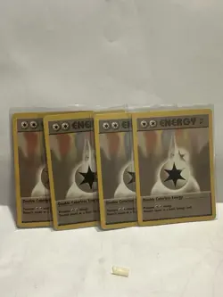 Pokemon TCG 4X Double Colorless Energy Uncommon Base Set 2 124/130 MP - Image 1