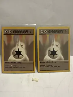 Pokemon TCG 4X Double Colorless Energy Uncommon Base Set 2 124/130 MP - Image 4