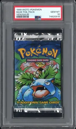 1999 Pokemon Base Set Pack (1) - Venusaur - PSA 10 Insured Shipping - Image 1