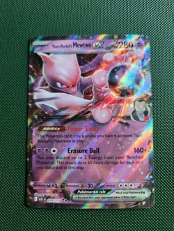 Team Rocket's Mewtwo ex 079/217 Double Rare Ascended Heroes Pokemon Holo NM - Image 1