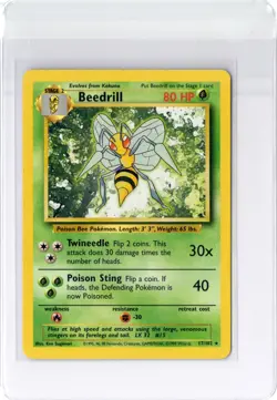 Beedrill 17/102 Base Set Unlimited Edition Rare 1999 Pokemon LP - Image 1