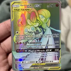 Gardevoir & Sylveon GX Full Art Holo Secret Rare TAG TEAM 225/214 EN 2019 - Image 1