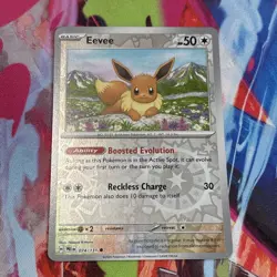 Pokemon Prismatic Evolutions #74/131 Eevee Reverse Holo - Image 1