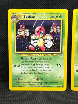 Pokemon Tcg Ledian 39/111 & Ledyba 63/111 Neo Genesis Non Holo - Image 2