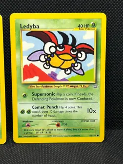 Pokemon Tcg Ledian 39/111 & Ledyba 63/111 Neo Genesis Non Holo - Image 3