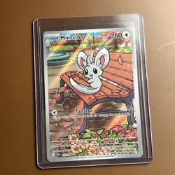 Pokemon TCG Black Bolt Minccino 152/086 IR Illustration Rare NM - Image 3