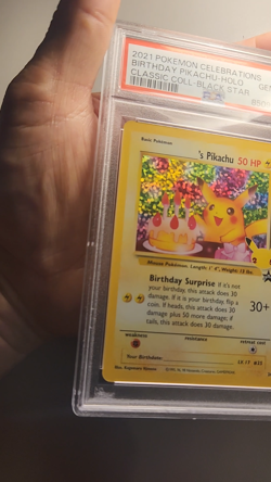 2021 Pokemon Celebrations Birthday Pikachu PSA 10 - Image 2