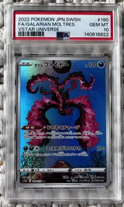 2022 POKEMON JPN SWORD & SHIELD VSTAR UNIVERSE FULL ART/GALARIAN MOLTRES PSA 10 - Image 1