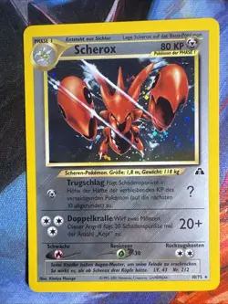 Pokemon Scherox (Scizor) Neo Discovery 10/75 Stage 1 80 HP Holo Rare German - Image 1