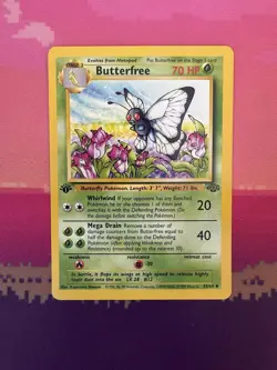 Pokemon Card Butterfree Jungle 1st Edition Uncommon 33/64 Near Mint - Image 1