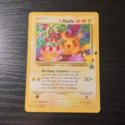 Pokemon Birthdays Pikachu 24/53 Holo 25th Celebrations - Image 1