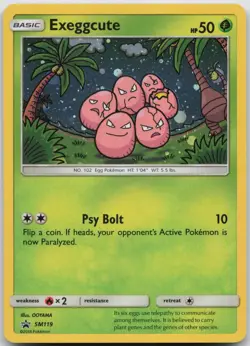 Exeggcute - SM119 Holo Promo Sun & Moon Promo Pokemon NM/M - Image 1