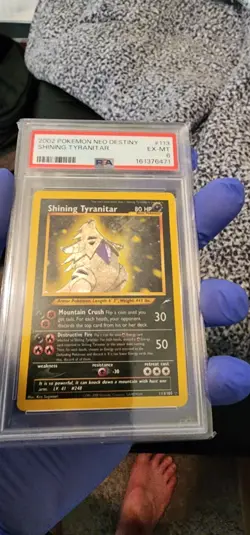 2002 Pokemon Neo Destiny Shining Tyranitar #113/105 Holo PSA 6 - Image 3