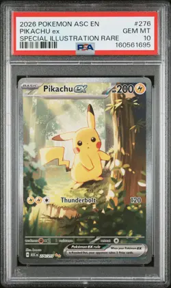 2026 POKEMON ASC EN-ASCENDED HEROES SPECIAL ILLUSTRATION RARE PIKACHU EX PSA 10 - Image 1