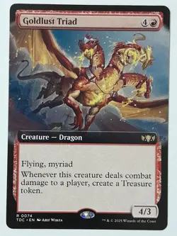 Goldlust Triad (Extended Art #74) - NM - TDC Tarkir Dragonstorm 0074 - MTG Magic - Image 1