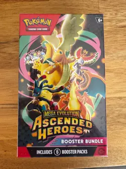 Pokemon TCG Ascended Heroes Booster Bundle 6 Packs New & Sealed Mega Evolution - Image 1