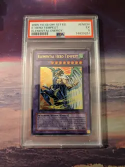 Yugioh! Elemental Hero Tempest EEN-EN034 PSA5 - Image 1