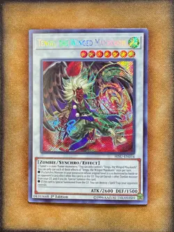 Yugioh Tengu, The Winged Mayakashi HISU-EN034 Secret Rare 1st Ed NM - Image 1