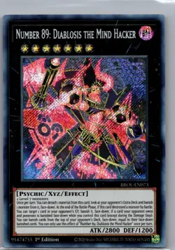 Number 89: Diablosis the Mind Hacker BROL-EN073 Yu-Gi-Oh 1st Edition LP - Image 1