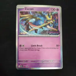 Zacian MEP 015 Pokemon Phantasmal Flames Prerelease STAFF Promo - Image 1