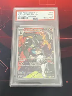 Pokemon TCG: Team Rocket's Houndoom 191/182 Illustration Rare PSA 9 Mint - Image 1