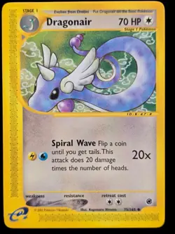 Dragonair 75/165 Expedition Base - Non Holo E-reader Pokemon 2002 VINTAGE LP- - Image 1