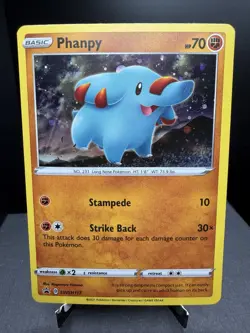 Pokemon TCG Sword & Shield Phanpy SWSH117 Black Star Promo Cosmos Holo SWIRL NM! - Image 1