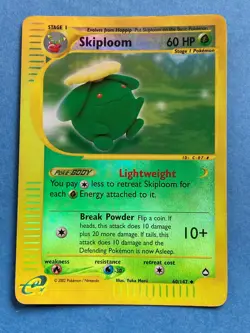 Pokemon Reverse Holo eReader Skiploom - Aquapolis – 60/147 – MP - Image 1