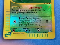 Pokemon Reverse Holo eReader Skiploom - Aquapolis – 60/147 – MP - Image 4