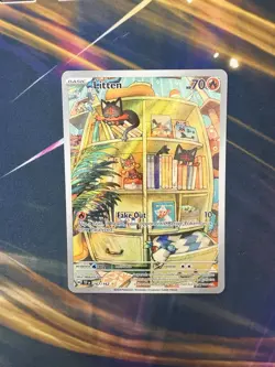 Pokemon TCG Litten Full Art Holo Card 167/162 Temporal Forces Illustration NM - Image 1