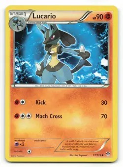 Lucario (Black & White) #77/135 Common Non-Foil LP - Image 1