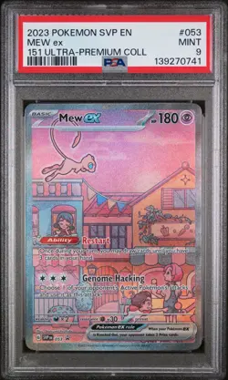 2023 POKEMON SVP EN-SV BLACK STAR PROMO #053 MEW EX PSA 9 - Image 1
