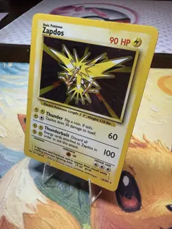 Pokemon TCG Zapdos Holo Rare Card Base Set 16/102 - Image 1