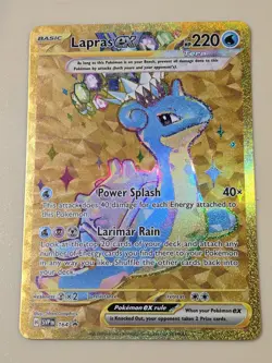 Pokemon TCG Lapras ex SVP 164 Terapagos UPC Gold Promo Exclusive NM/M - Image 1
