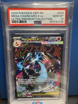 2025 Pokemon Mega Charizard X Black Star Promo Ultra Premium PSA 10 - Image 1