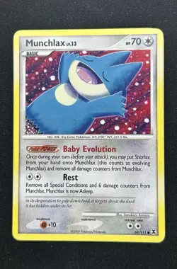 Pokemon TCG Munchlax 69/111 Rising Rivals Common 2009 Nintendo - Image 1