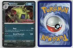 Tyranitar 135/193 Rare Paldea Evolved Pokemon Cosmo Holo NM - Image 3