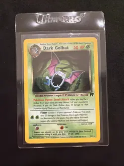 Pokemon TCG Fossil Unlimited Holo Rare Dark Golbat 7/82 MP - Image 1