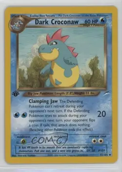 Dark Croconaw 1st Ed. Pokemon Neo Destiny #32 2002 - Image 1