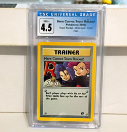 CGC 4.5 Pokemon Here Comes Team Rocket! 15/82 Team Rocket Holo Rare Eng 2000 - Image 1