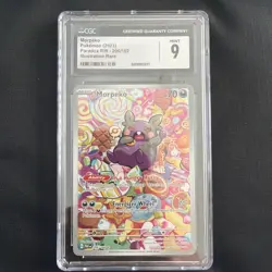 2023 POKEMON PARADOX RIFT #206 MORPEKO CGC 9 MINT - Image 1