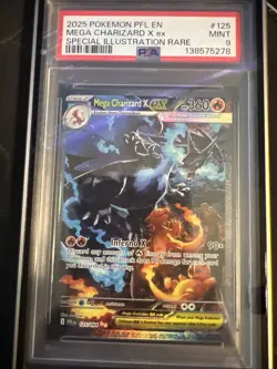 Pokemon Phantasmal Flames Mega Charizard X ex 125/094 SIR Holo 🔥 PSA 9 Mt✨ - Image 1