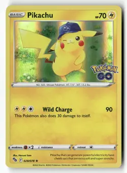 Pikachu 028/078 Holo Rare Pokemon GO Pokemon Near Mint - Image 1